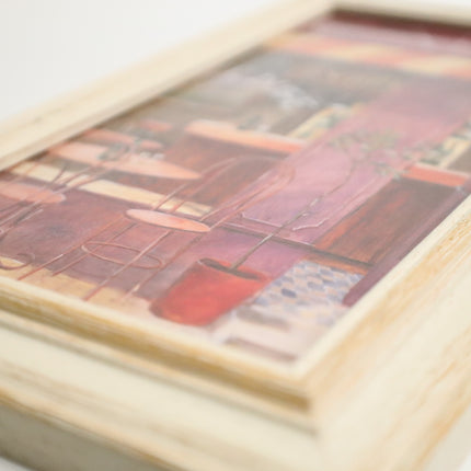 Poster achter Glas 'Café'