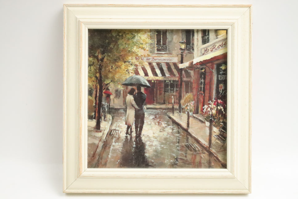 Poster achter glas 'Winkelstraat'