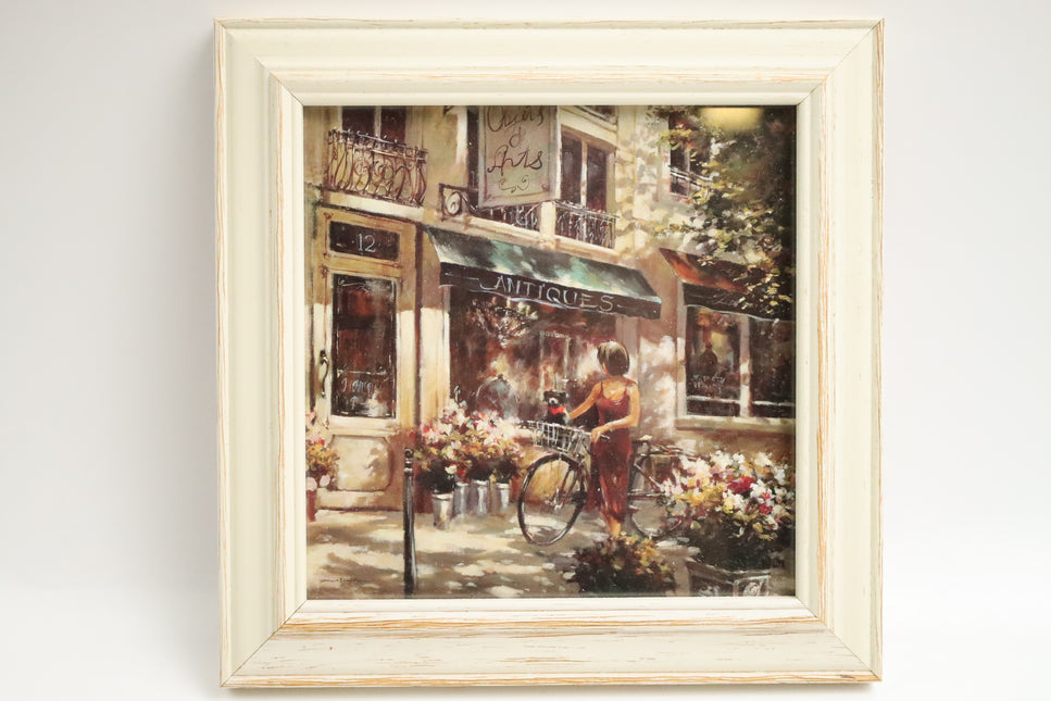 Poster achter glas 'Antiek Winkel'