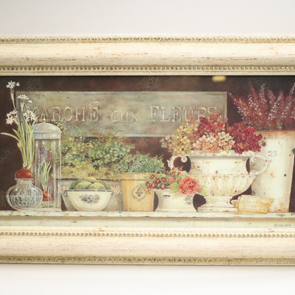 Poster achter glas 'Marché aux Fleurs'