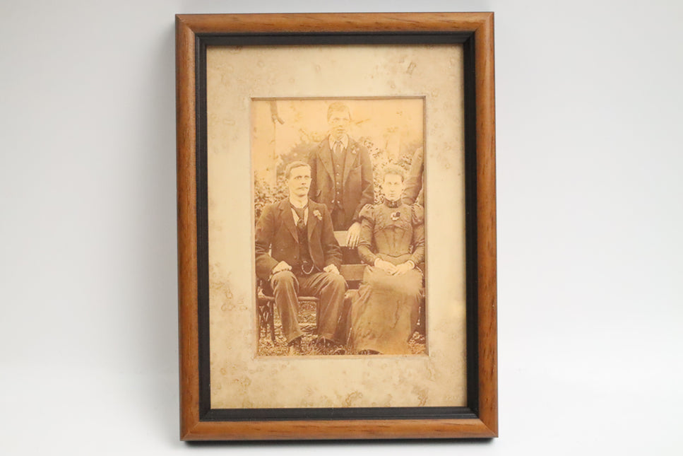 Poster achter glas 'Oude familie foto'