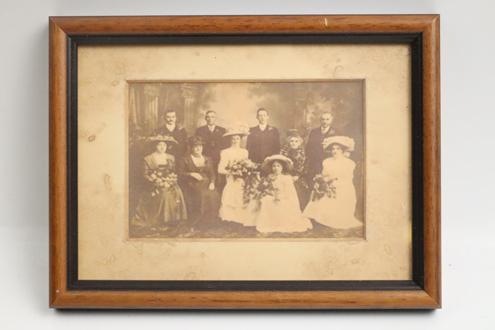 Poster achter glas 'Familie portret'