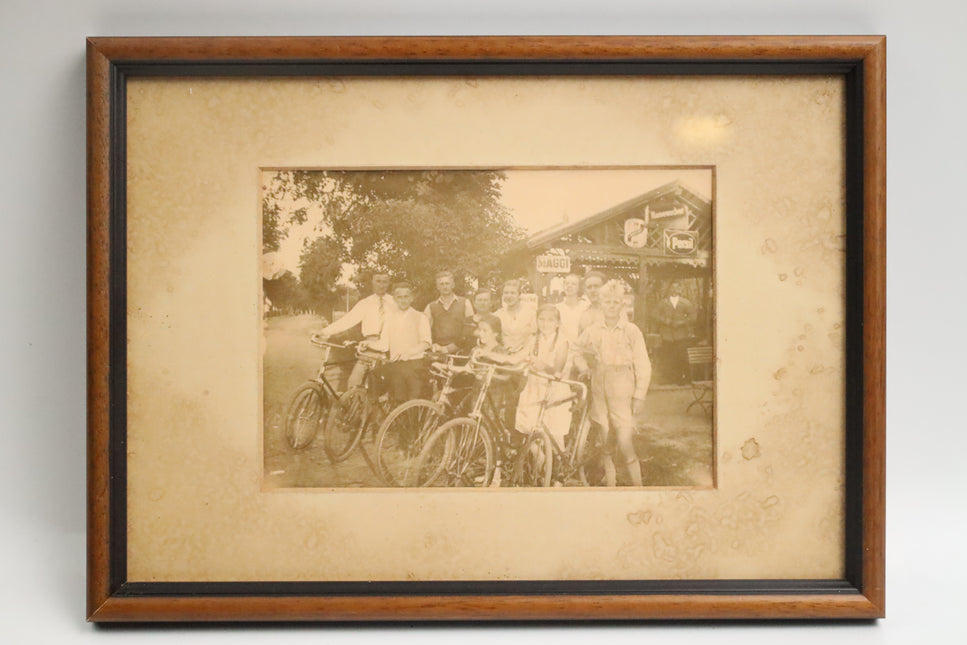 Poster achter glas 'Fietstocht'