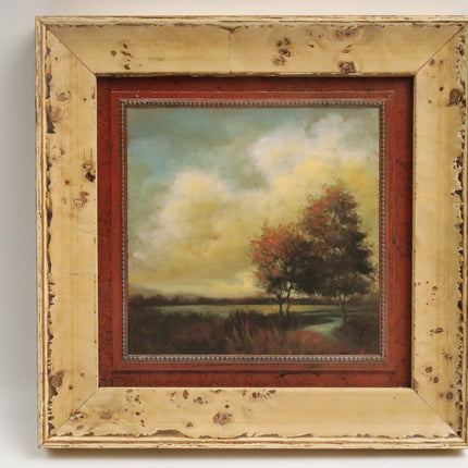 Poster achter glas 'Uitzicht over meer'