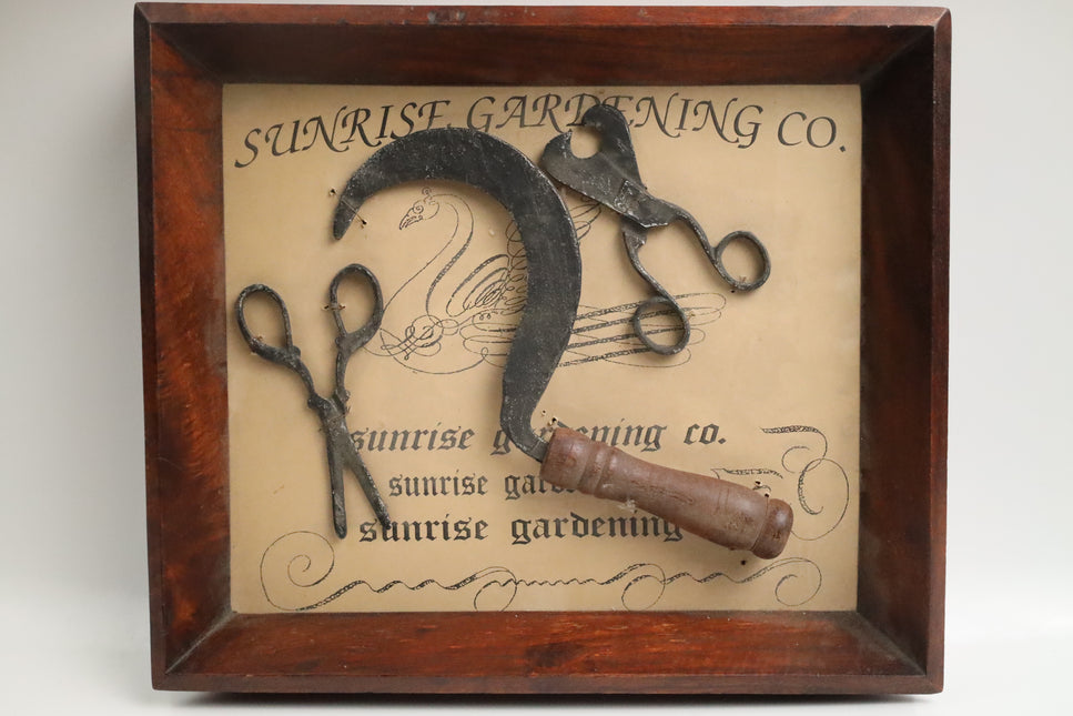 3D schilderij met voorwerpen "Sunrise Gardening'