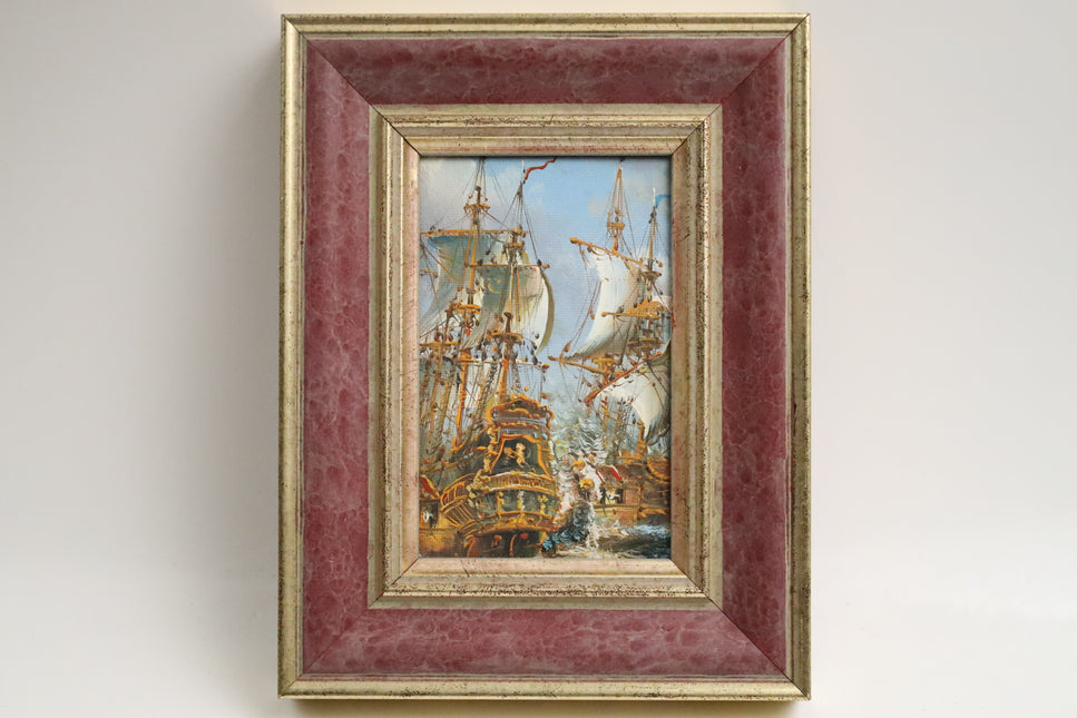 Poster achter glas 'Zeestrijd'