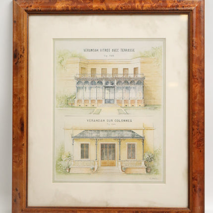 Poster achter glas 'Franse veranda'