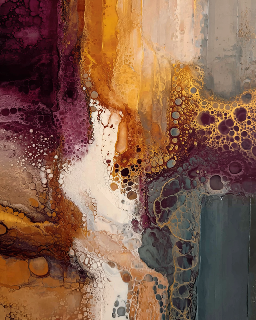 Schilderij 'Copper Harmony – Abstracte Elegance'