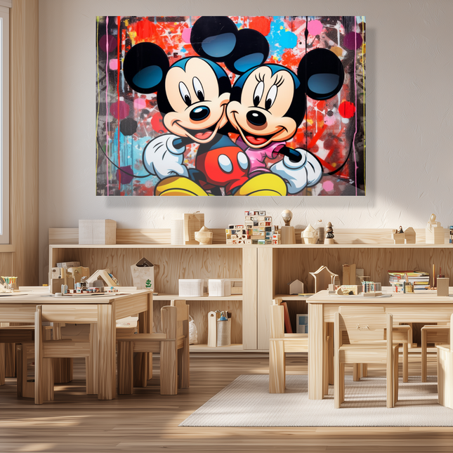 Schilderij 'Mickey & Minnie'