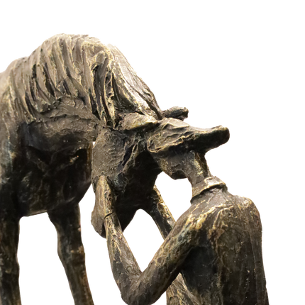 Sculptuur 'Paard met vrouw'