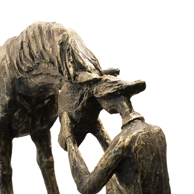 Sculptuur 'Paard met vrouw'