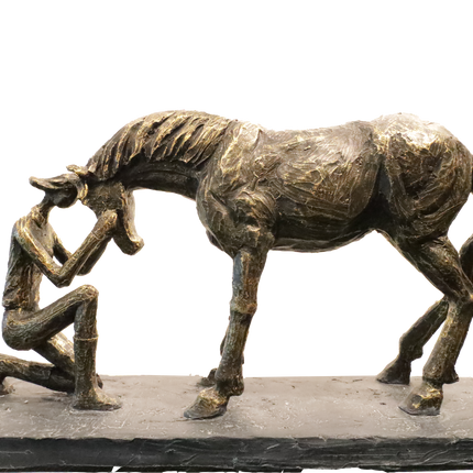 Sculptuur 'Paard met vrouw'