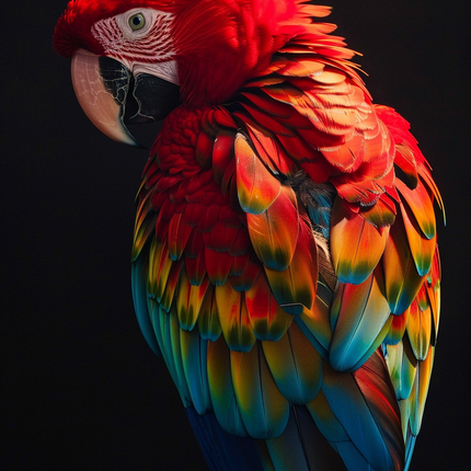 Schilderij 'Rainbow Parrot'