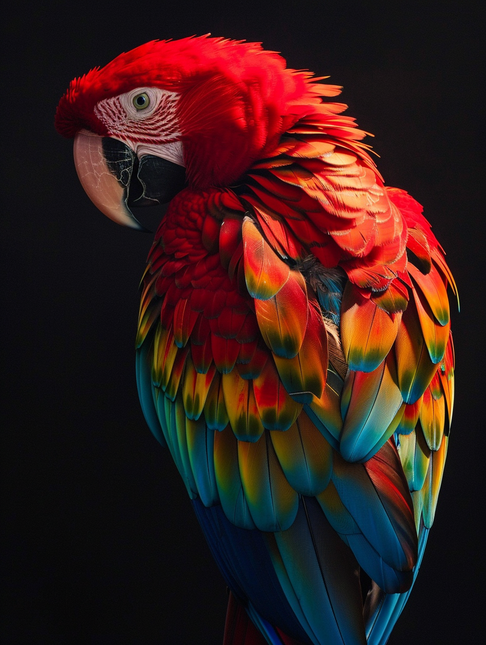 Schilderij 'Rainbow Parrot'