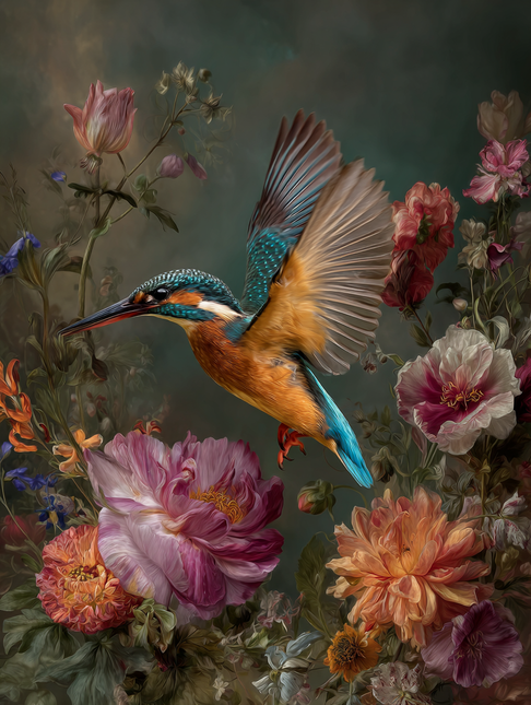 Schilderij 'Lentevlucht'