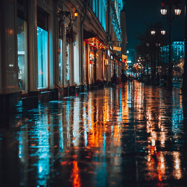 Schilderij 'City Lights'