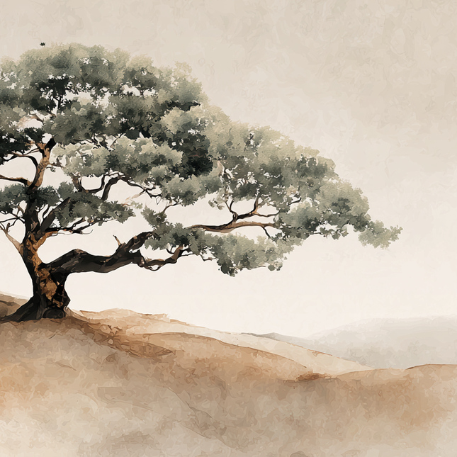 Schilderij 'Horizon Tree'