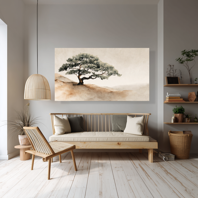 Schilderij 'Horizon Tree'