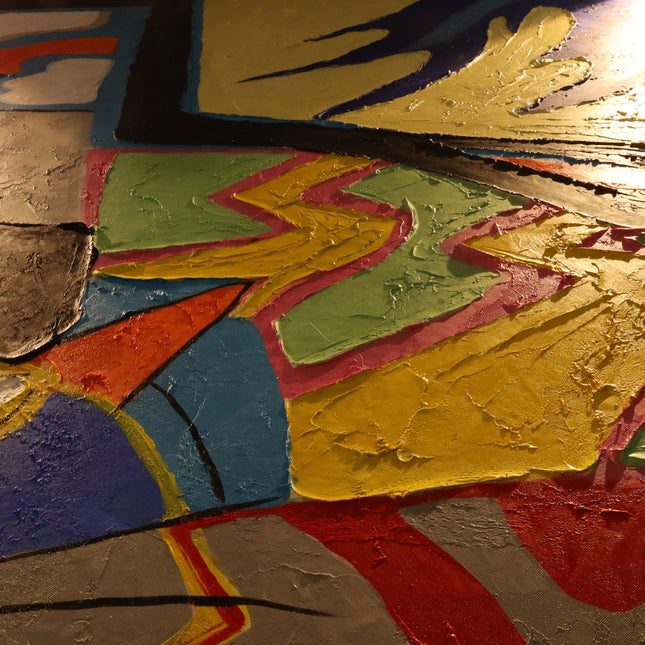 Canvas Schilderij van L.Paramount 'Abstract Animalparty'