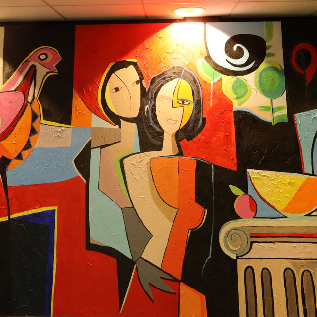 Canvas Schilderij van L.Paramount 'Garden Women'