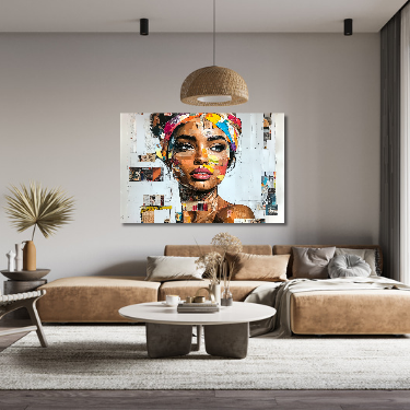 Schilderij 'Verhaal in kleur'