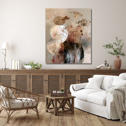 Schilderij 'Abstracte bladeren'