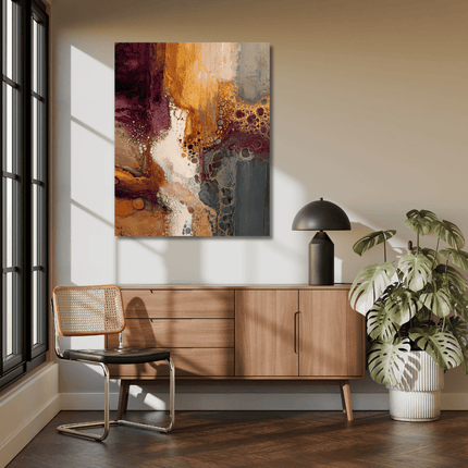 Schilderij 'Copper Harmony – Abstracte Elegance'