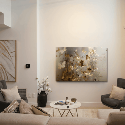 Schilderij 'The golden flowers 3.0'