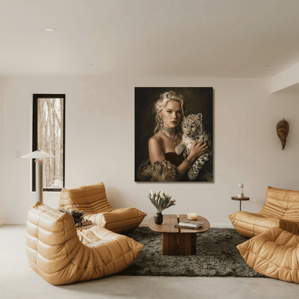 Schilderij 'The Royal Snow Leopard'