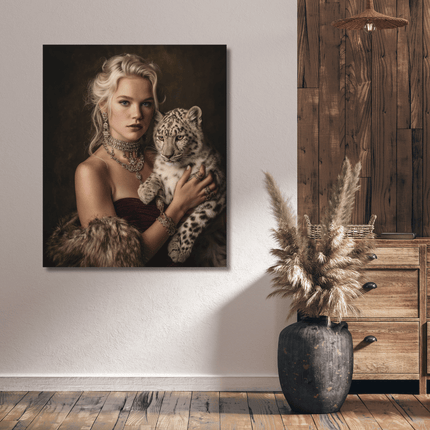 Schilderij 'The Royal Snow Leopard'