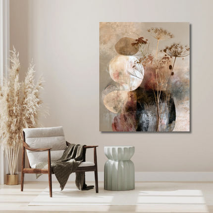 Schilderij 'Abstracte bladeren'