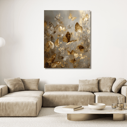 Schilderij 'The golden flowers'