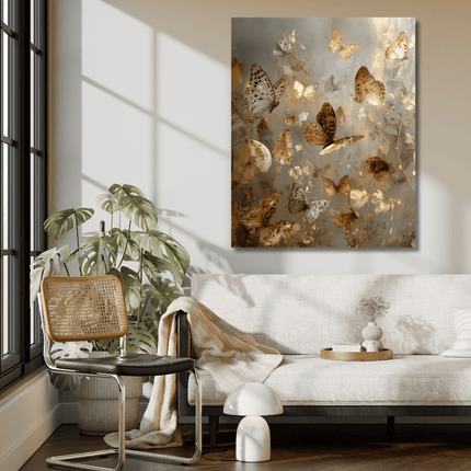 Schilderij 'The golden flowers'