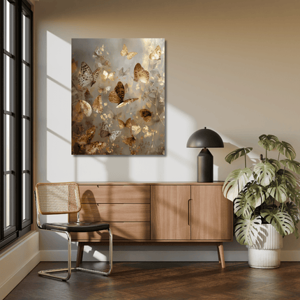Schilderij 'The golden flowers'