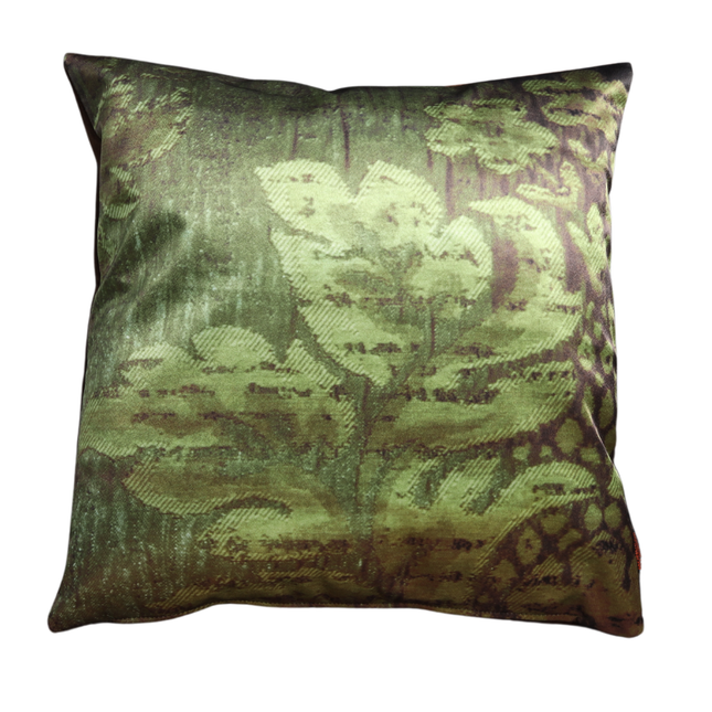 Sierkussen 'Groen blader patroon'