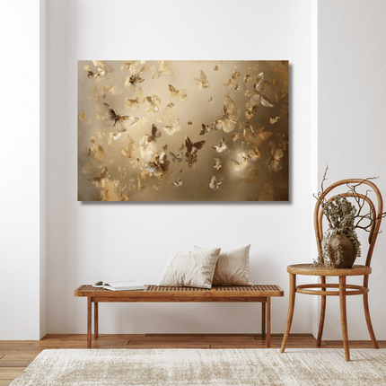Schilderij 'The golden flowers 2.0'