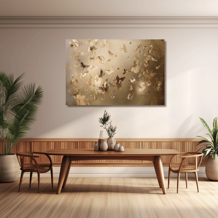 Schilderij 'The golden flowers 2.0'
