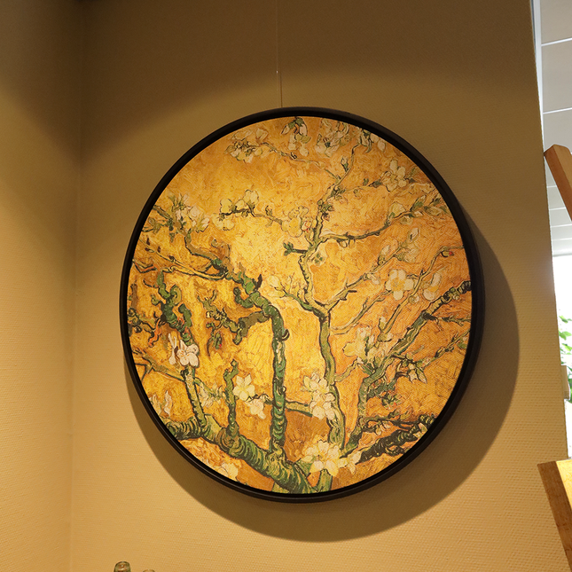 Wandkleed cirkel 'Vincent van Gogh Yellow Blossom'