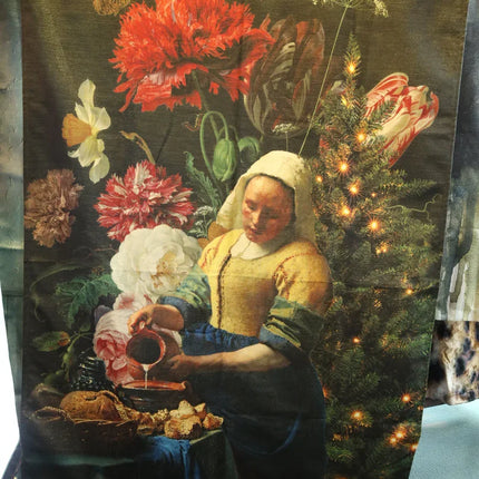 Wandkleed Melkmeisje kerst