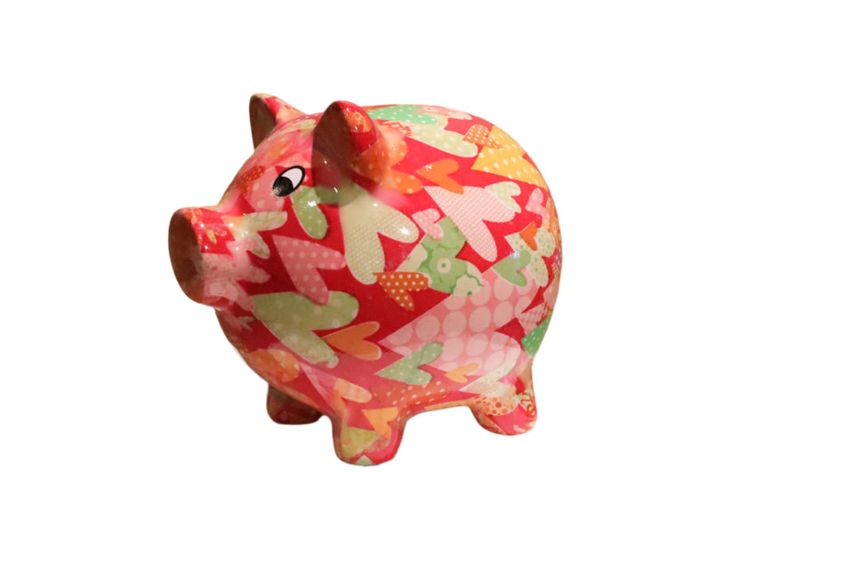 Beeld 'Pig Hearts Piggy Bank'