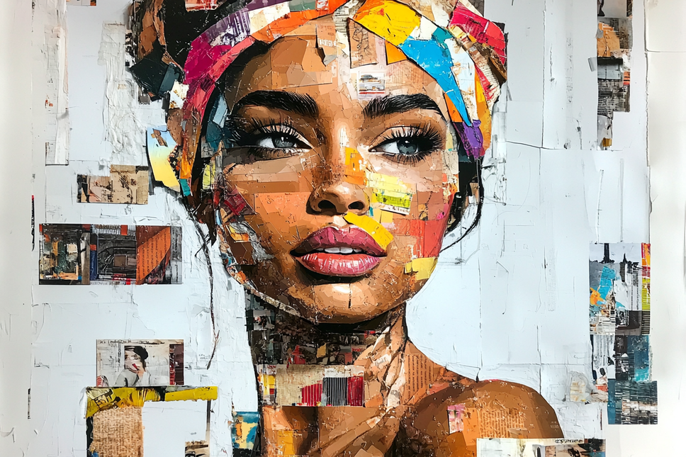 Schilderij 'Verhaal in kleur'