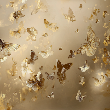 Schilderij 'The golden flowers 2.0'
