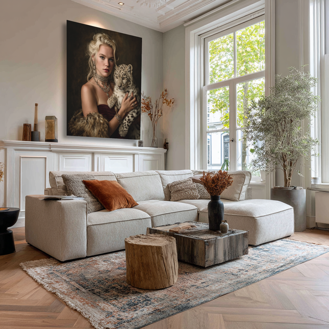 Schilderij 'The Royal Snow Leopard'