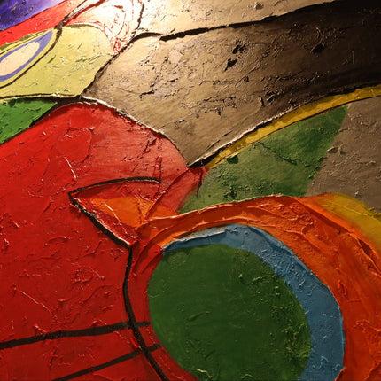 Canvas Schilderij van L.Paramount 'Abstract Animalparty'