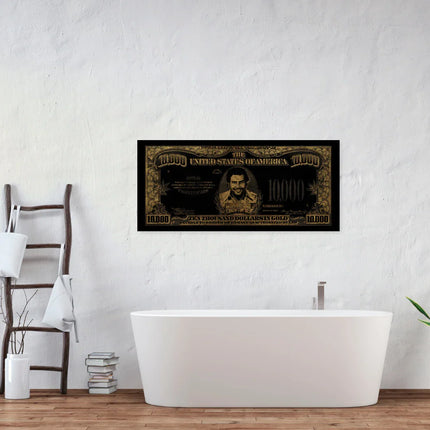 Schilderij 'Ten Thousand Dollars In Gold - Zwart'