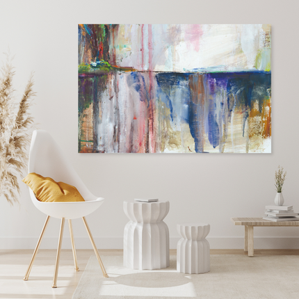 Aluart schilderij 'Watercolor drips'