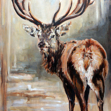 Aluart schilderij 'Edelhert - Angelique Weijers'