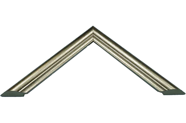 hoeklijst met zilveren metalen finish voor schilderijlijsten