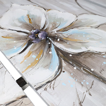 Canvas 'Witte bloemen'
