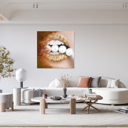 Aluart schilderij 'Golden Kiss'